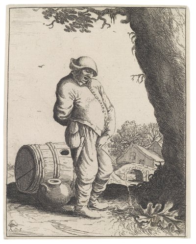 The Pissing Farmer by Adriaen Jansz. van Ostade